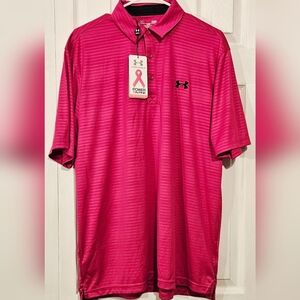 Under Armour Men's Bold Pink Polo Shirt